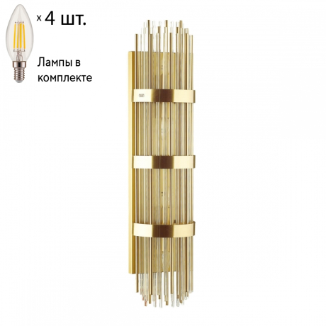 Настенный светильник с лампочками Odeon Light Empire 4854/4W+Lamps E14 Свеча 