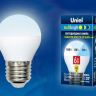 Лампа светодиодная шар E27 6W 4000K (Белый свет) Uniel Multibright LED-G45-6W/NW/E27/FR/MB PLM11WH картон (UL-00002378) 
