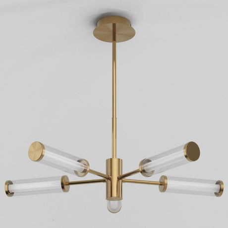 Люстра на штанге Eurosvet Stark 50386/5 LED латунь 