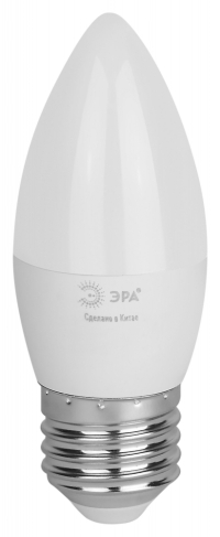 Лампочка светодиодная ЭРА GREEN LINE LED B35-8W-840-E27 GL E27 8 Вт свеча яркий белый свет Б0067104