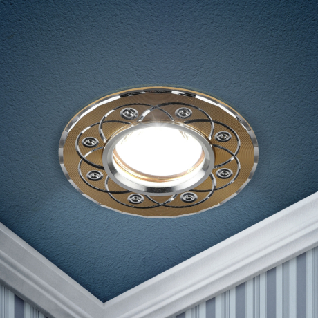 KL40 SL/GD/1 Светильник ЭРА Светильник ЭРА литой   алюминевый   MR16,12V/220V, 50W  золото/серебро ( Б0049567 