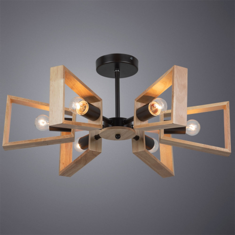 Потолочная люстра на штанге Arte Lamp Brussels с поддержкой Маруся A8030PL-6BK-М 