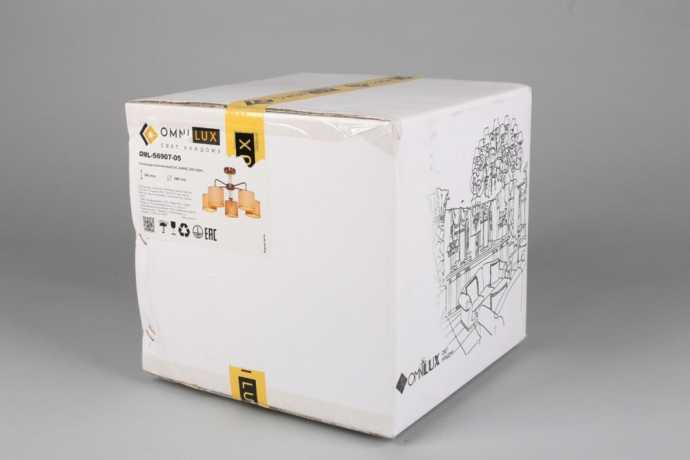 Люстра с поддержкой Алисы потолочная Omnilux OML-56907-05-A 