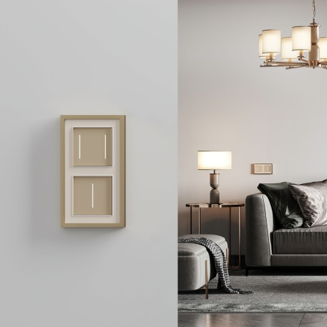 Сенсорный выключатель одноклавишный с подсветкой (шампань) W4512011 Werkel 