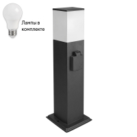 Уличный ландшафтный фонарь с лампочкой Arte lamp A3711PA-1BK+Lamps