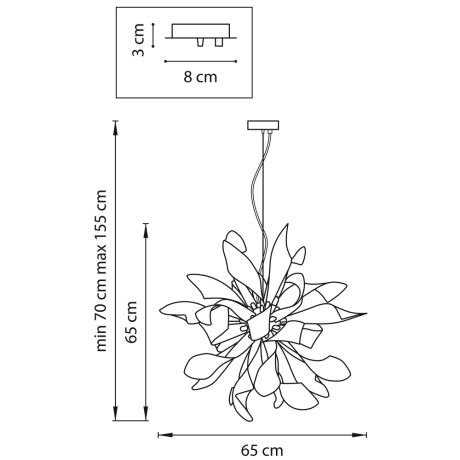754269 (MD6910-6A) Подвесная люстра Lightstar с поддержкой Алисы, Turbio 