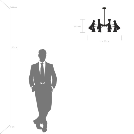 Люстра на штанге Lightstar Dumo 816081 