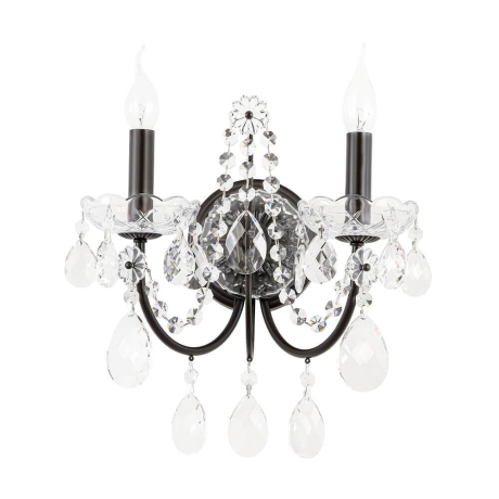 Бра с лампочками CRYSTAL LUX Odelis AP2 Brown+Lamps 