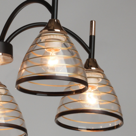 Люстра на штанге с лампочками DeMarkt 635015405+Lamps 