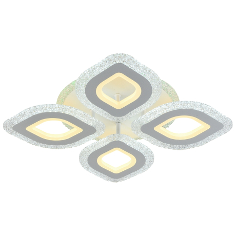 Светодиодная диммируемая люстра с ПДУ Profit Light 8082/4 WHT 101W+7W RGB 