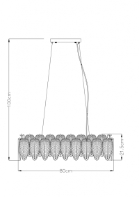 Подвесная люстра Arte Lamp Evie A4152SP-8SG