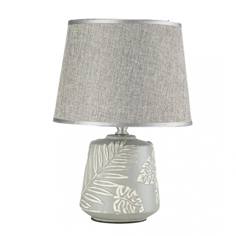 Настольная лампа с абажуром и с лампочкой Arti Lampadari Erchie E 4.1.T1 GY+Lamps 