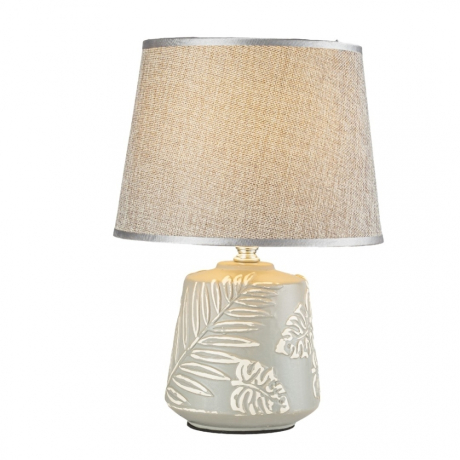 Настольная лампа с абажуром и с лампочкой Arti Lampadari Erchie E 4.1.T1 GY+Lamps 