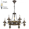 Подвесная люстра с лампочками Velante 536-723-06+Lamps E14 Свеча 
