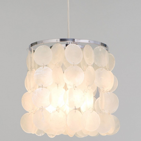 Подвесной светильник Eurosvet Sandra 60185/1 хром/перламутр 