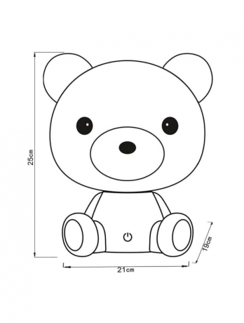 Настольная лампа мишка Lucide Dodo Bear 71590/03/31 