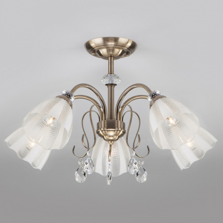 Люстра на штанге Eurosvet Floranse 30155/5 античная бронза 