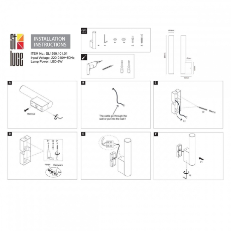 Подсветка для зеркал ST Luce Curra SL1599.101.01 