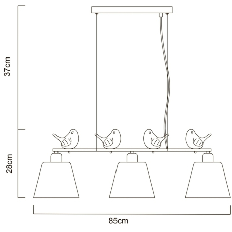 Подвесная люстра с лампочками Arte lamp A4289SP-3WH+Lamps 