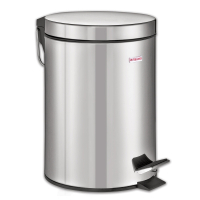 Нарушена упаковка!  <209760> Ведро-контейнер для мусора (урна) с педалью LAIMA "Classic", 12 л, зеркальное, нержавеющая сталь, со съемным внутренним ведром, 232261 (232261)