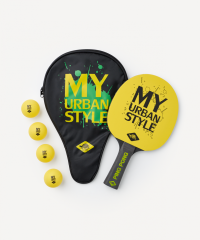 Нарушена упаковка!  <772247> Набор для настольного тенниса My Urban Style, 1 ракетка, 4 мяча, чехол Donic ЦБ-00004523