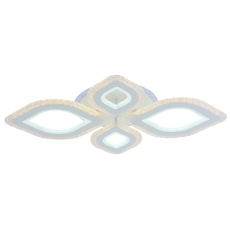 Светодиодная диммируемая люстра с ПДУ Profit Light 8082/2+2 WHT 138W+7W RGB 