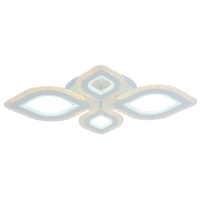 Светодиодная диммируемая люстра с ПДУ Profit Light 8082/2+2 WHT 138W+7W RGB