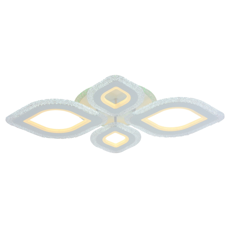 Светодиодная диммируемая люстра с ПДУ Profit Light 8082/2+2 WHT 138W+7W RGB 