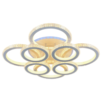 Витринный образец!  <303811> Люстра потолочная светодиодная с пультом ДУ Profit Light 8017/4+4 WHT 336W+8W RGB