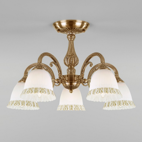 Люстра на штанге Eurosvet Campina 60107/5 античная бронза 