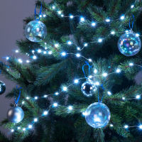 10м. Гирлянда нить Роса холодный свет Eurosvet 230V 400-009 белый (a060411)