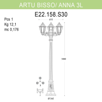 E22.158.S30.AYF1R Фонарный столб Fumagalli Artu Bisso/Anna