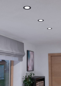 33996 Встраиваемый светильник диммируемый SALICETO, 6W (LED), 4000K, 500lm, ?88, алюминий, черный Eglo