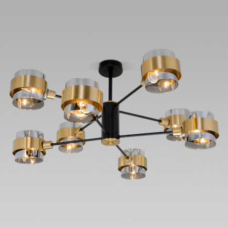 Люстра на штанге Eurosvet 70127/8 черный/дымчатый (a060653) 