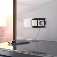 Сенсорный выключатель одноклавишный с подсветкой (белый) W4512001 Werkel