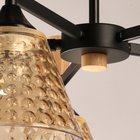 Люстра на штанге с лампочками DeMarkt 635015605+Lamps 