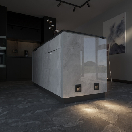 Встраиваемая LED подсветка три режима с датчиком движения (черный матовый) W1154608 Werkel 