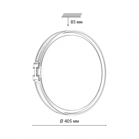Накладной светильник Sonex Favemo Grey 7654/DL 