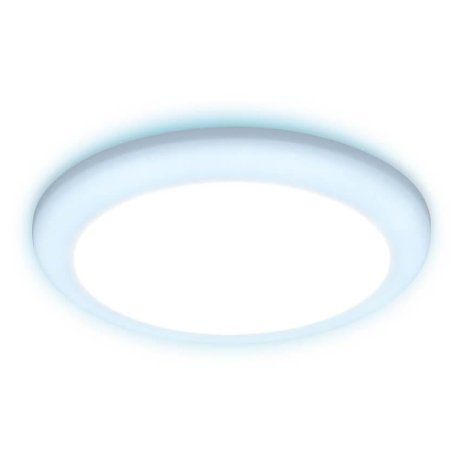 Встраиваемый cветодиодный светильник с регулируемым крепежом и подсветкой Ambrella light Downlight DCR309 