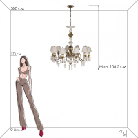 Подвесная люстра с подвесками Loft IT Grace 10203/10 White