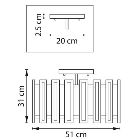 Потолочная люстра Lightstar с поддержкой Маруся Agave 712052 