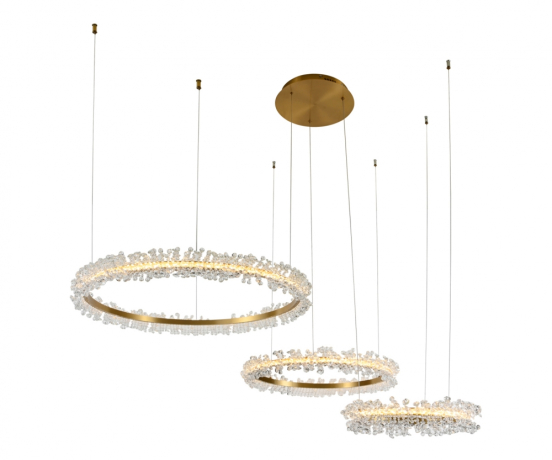 Подвесная светодиодная люстра с пультом ДУ Kink Light Лаура 08246,36PA 