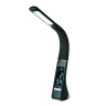 Сенсорная настольная лампа с диммером и часами Uniel TLD-542 Black-LED-300Lm-5000K-Dimmer (UL-00001816) 
