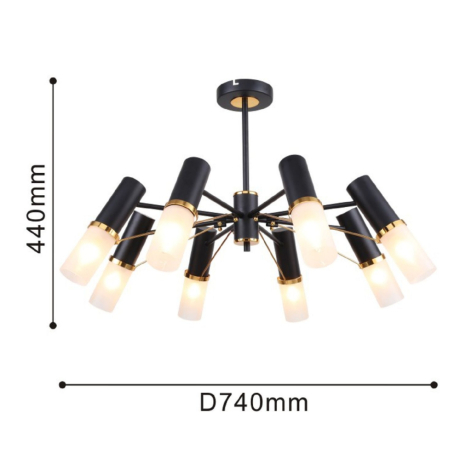 Люстра на штанге с лампочками F-Promo Viator 2558-8P+Lamps E14 Свеча 