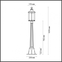 Уличный столб Mavret Odeon Light с лампочкой 4961/1F+Lamps E27 P45