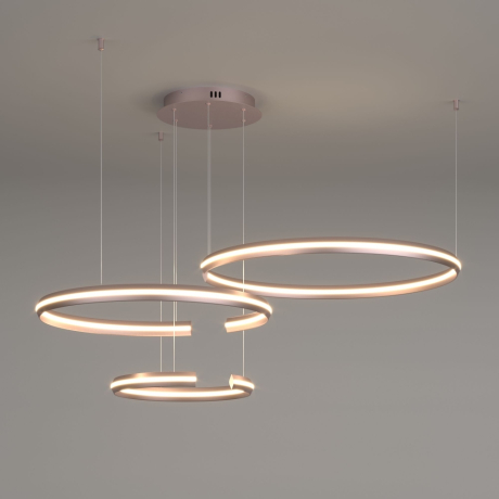 Подвесная светодиодная люстра Eurosvet Gap с пультом управления 90180/3 сатин-никель 160W a045427 