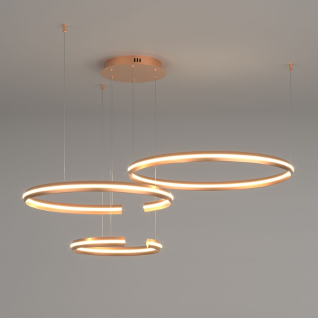 Подвесная светодиодная люстра Eurosvet Gap с пультом управления 90180/3 золото 160W a045426 