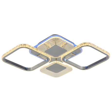 Светодиодная диммируемая люстра с ПДУ Profit Light 5886/4B CHR 80W+8W RGB 