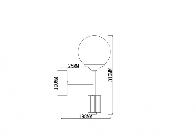 Бра Bolas Freya FR5185WL-01BS 