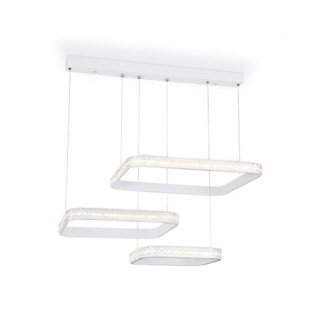 Подвесная светодиодная диммируемая люстра с пультом ДУ Ambrella light FA6165 WH 